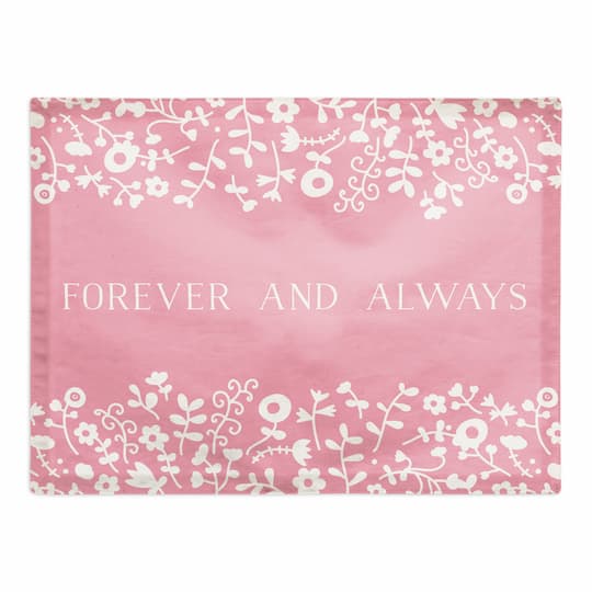 Heart Floral Pattern 14" x 18" Cotton Twill Placemat